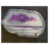 Amethyst and Agate Geode Slice(?) Approx. 11x7