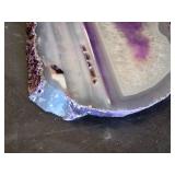 Amethyst and Agate Geode Slice(?) Approx. 11x7