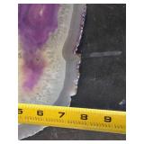 Amethyst and Agate Geode Slice(?) Approx. 11x7