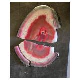 Agate Geode Slice - Broken -