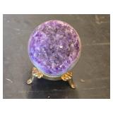 Amethyst Crystal Sphere on Stand