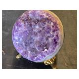 Amethyst Crystal Sphere on Stand
