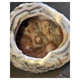 Geode Rock Specimen with Crystal Interior - 3.5" across