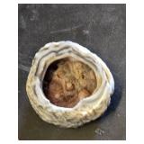 Geode Rock Specimen with Crystal Interior - 3.5" across