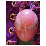 Purple Velvet Gloves with Decorative Stone Eggs