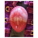 Purple Velvet Gloves with Decorative Stone Eggs