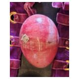 Purple Velvet Gloves with Decorative Stone Eggs