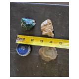 Lot of Geodes and Mineral Specimens Including Agate and Azurite - Small