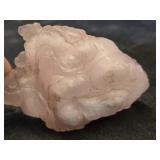 Unbranded Carved Rose Quartz Stone - About 1.75"