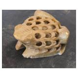 Carved Soapstone Frog Figurine