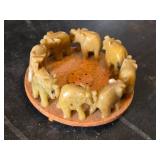 Elephant Figurine Ring Sculpture