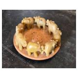Elephant Figurine Ring Sculpture