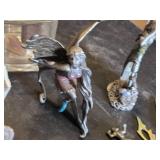 Assorted Figurines and Glass Sculptures including Fairies and Birds, and Glass Bear Figurines