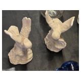 Assorted Figurines and Glass Sculptures including Fairies and Birds, and Glass Bear Figurines