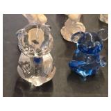 Assorted Figurines and Glass Sculptures including Fairies and Birds, and Glass Bear Figurines
