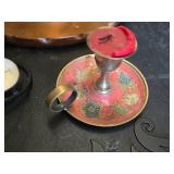 Copper Oil Lamp, Sun and Moon Candle Holder, and Various Candle Holders