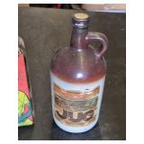 Baileys Irish Cream Tin, Beams Choice Whiskey Bottle, Jug Wine Bottle, and 1800 Tequila Bottle