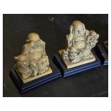 Set 3 of Laughing Buddha Figurines - about 4"