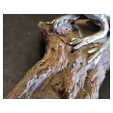Incense Burners and Holders Set including Wooden Box, Brass Holder, and Frog on Driftwood