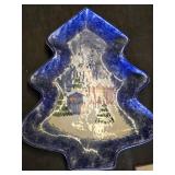 Assorted Home Decor Items including Gemini Plate, Christmas Tray
