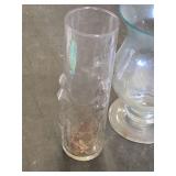 Small Glass and Ceramic Vase Collection including Frosted and Swirled Designs