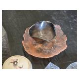 Vintage Glassware and Ceramic Items Lot including Glass Jar, Floral Ceramic Dish, and Glass Plates