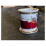 Masonic Ceramic Mug with Gold Trim and Floral Design
