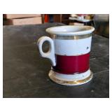 Masonic Ceramic Mug with Gold Trim and Floral Design
