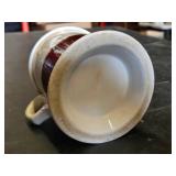 Masonic Ceramic Mug with Gold Trim and Floral Design