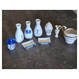 SMall Japanese Porcelain Sake Set and Decorative Ceramics