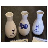 SMall Japanese Porcelain Sake Set and Decorative Ceramics