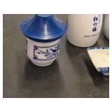 SMall Japanese Porcelain Sake Set and Decorative Ceramics