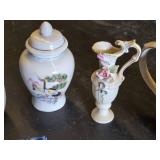 SMall Japanese Porcelain Sake Set and Decorative Ceramics