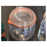 Le Parfait and Ball Glass Storage Jars Including Green and Clear Jars