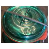 Le Parfait and Ball Glass Storage Jars Including Green and Clear Jars
