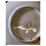 Hand-Painted Decorative Plates and Trays Assortment including Currier & Ives Winter Scene and Japanese Plates