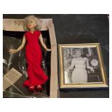 Marilyn Monroe Collectible Doll and Framed Photo - Doll 17.5"