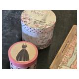 Decorative Paris Box, Map Tray, and Collectible Spoons Set
