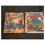 Superman and Spider-Man Comic Book and The Fabulous Fantastic Four Comic Book - 13"