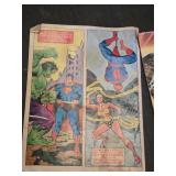 Superman and Spider-Man Comic Book and The Fabulous Fantastic Four Comic Book - 13"