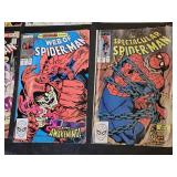 Lot of Spider-Man Comic Books including The Amazing Spider-Man, Spectacular Spider-Man, and Web of Spider-Man