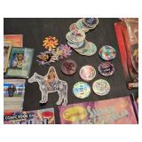 Various Collectibles and Trading Cards including Power Rangers Mystic Cycle Blasters, The Simpsons Comics, and PokÃ©mon Cards