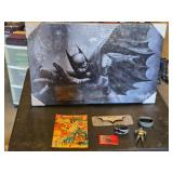 Batman Canvas Art (dent in the middle), Comic Book, and Collectibles Lot