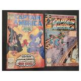 Avengers and Captain America Comic Books and Canvas Poster (Damage can be seen on back)