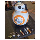 Star Wars BB-8 Figure (missing piece, makes noise) with Assorted Collectibles and Accessories