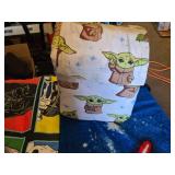 Star Wars Holiday and Decor Lot Including Yoda Stocking and Baby Yoda Bag