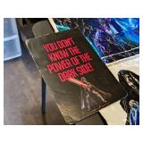 Star Wars Memorabilia Collection including Posters, Plaques, and Book Cover