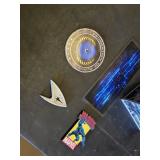Funko Pop Black Panther Target Exclusive, Federation of Planets Coaster, Starfleet Badge, and Black Panther Marvel Magnet