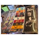 Set of Posters including The Godfather and Game of Thrones House Sigils and Frames