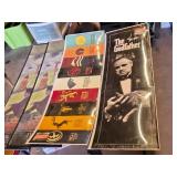 Set of Posters including The Godfather and Game of Thrones House Sigils and Frames
